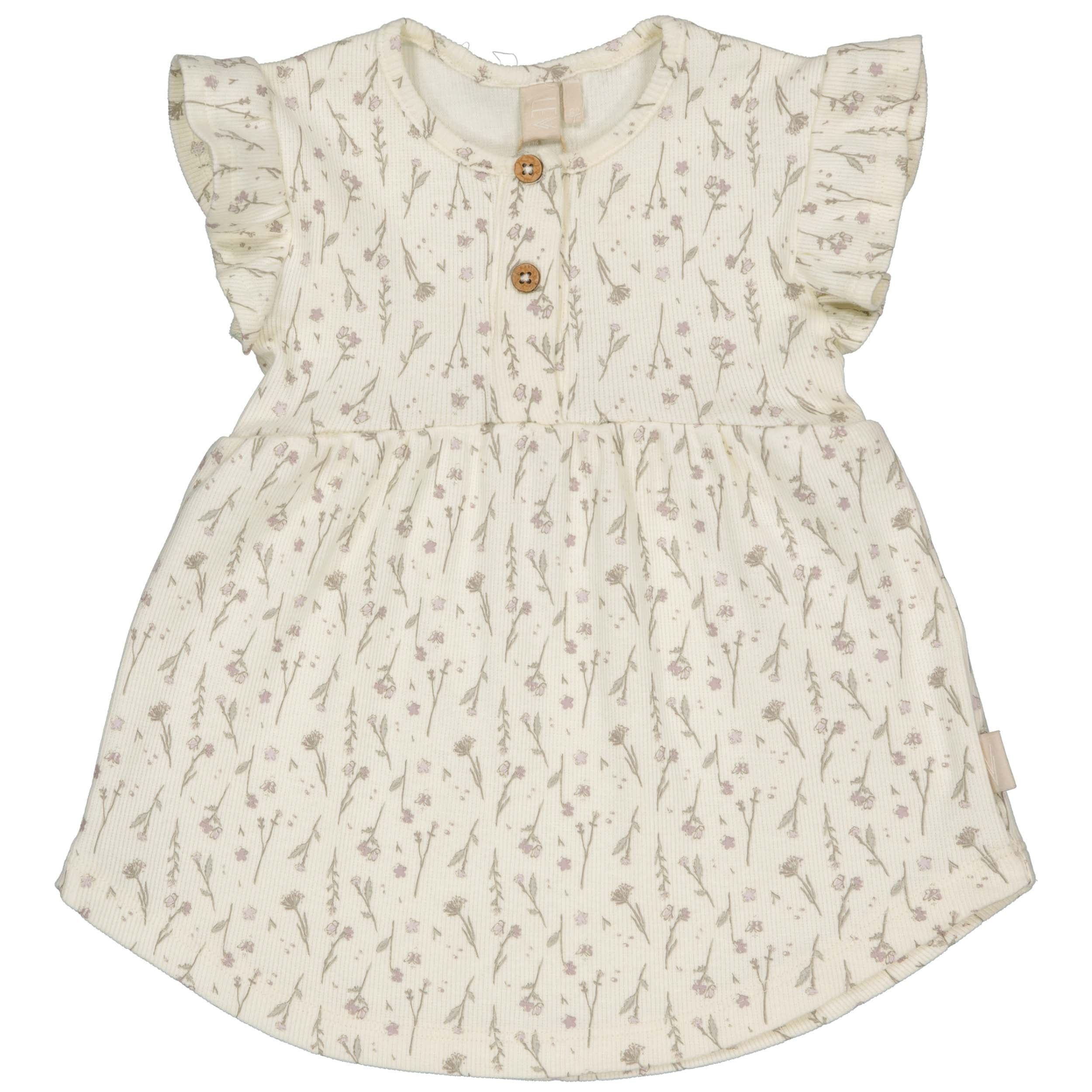 Jurk Wit | AOP White Flower