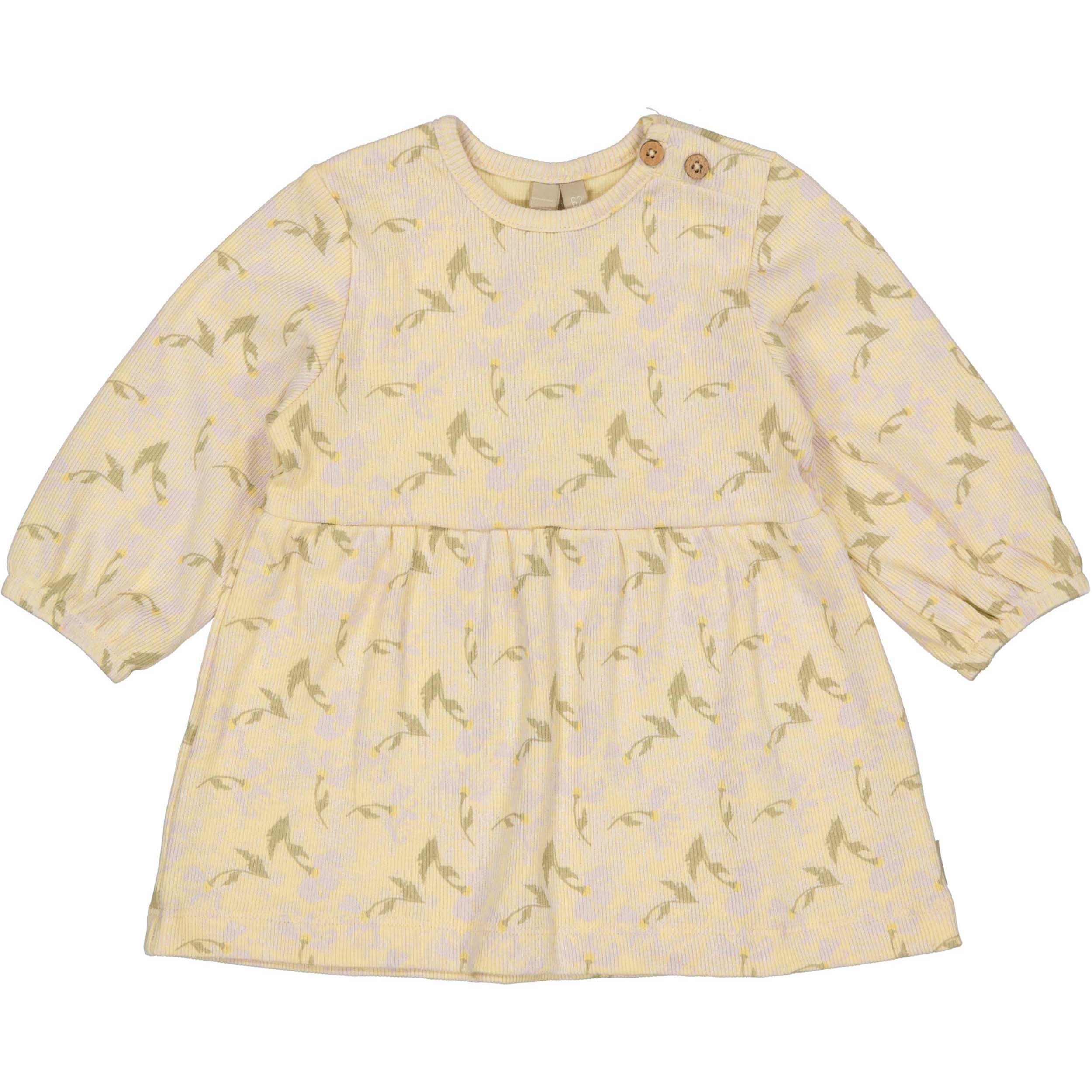 Jurk geel met bloemen | AOP Yellow Flower