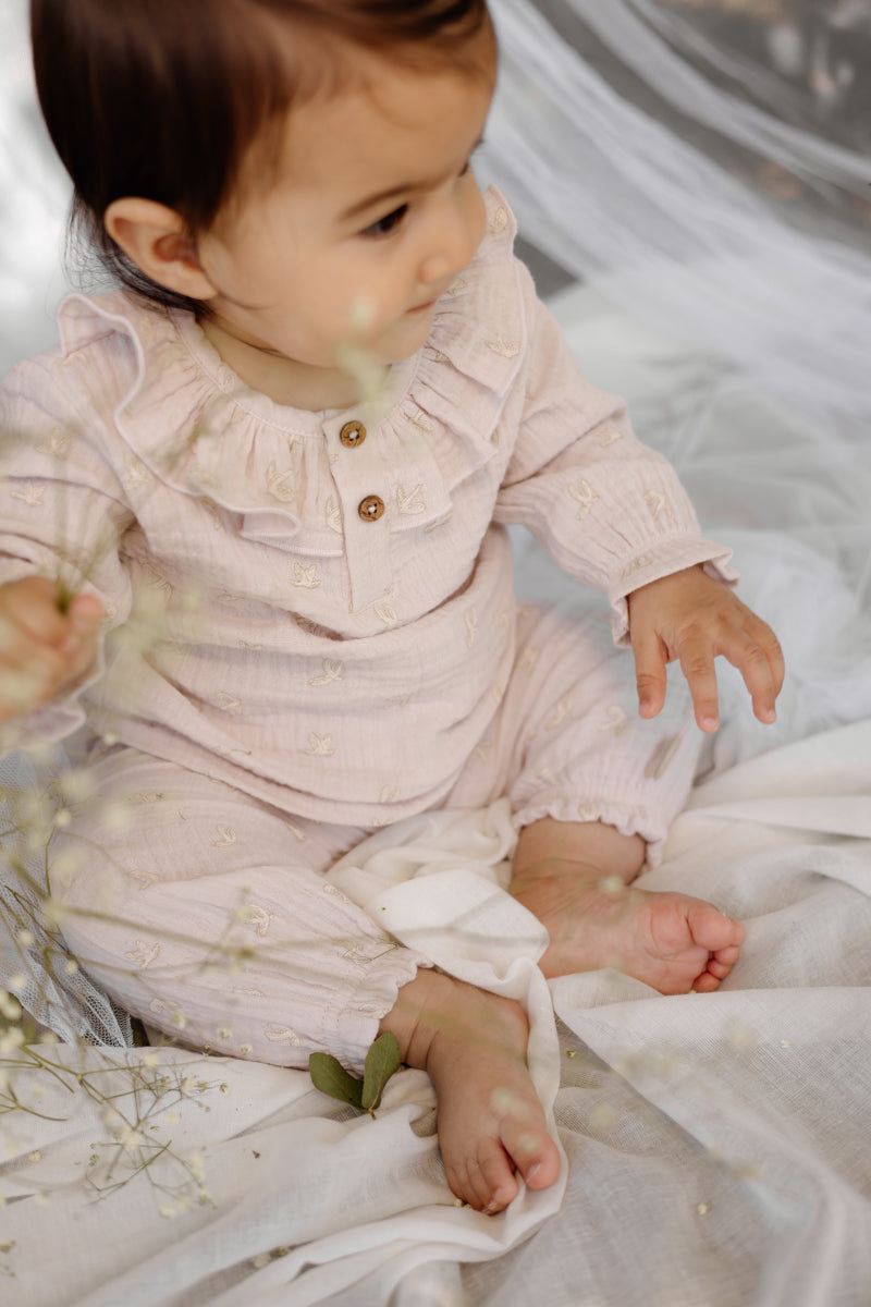 Broek roze met dierenprint | AOP Pink Animal