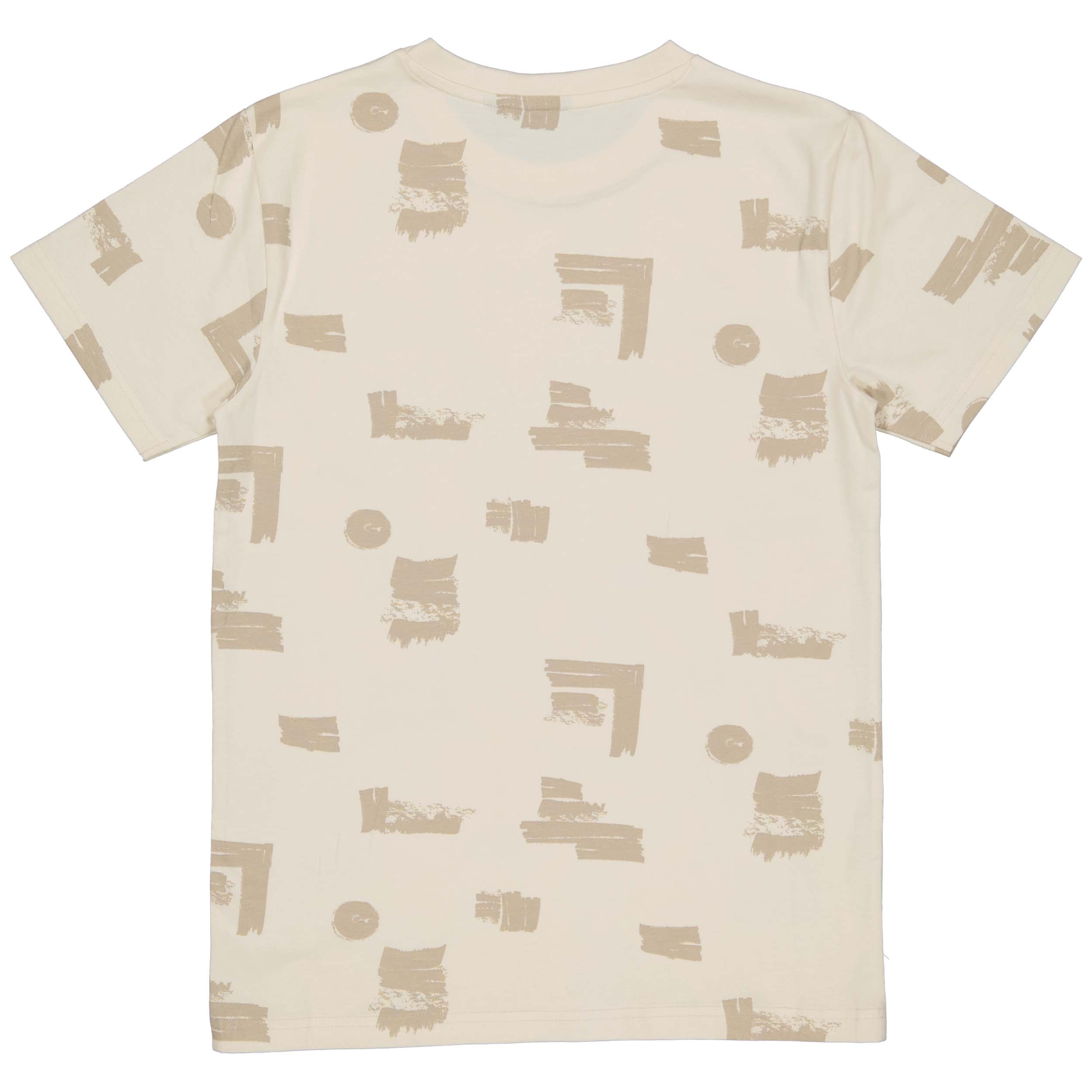Shirt Bruin | AOP Taupe Sketch