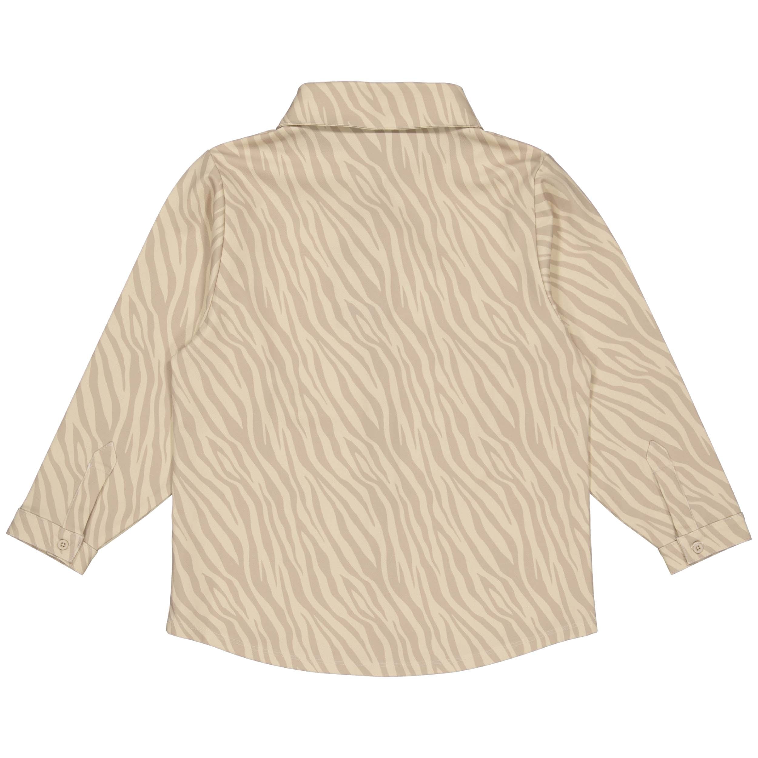 Shirt Cream Zebra Print | AOP Sand Animal