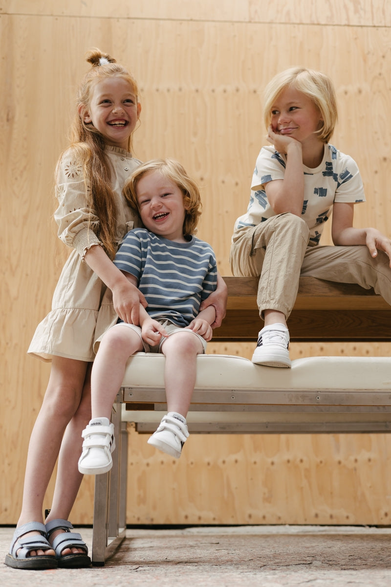 Shirt Blauw met witte strepen | AOP Sand Stripe