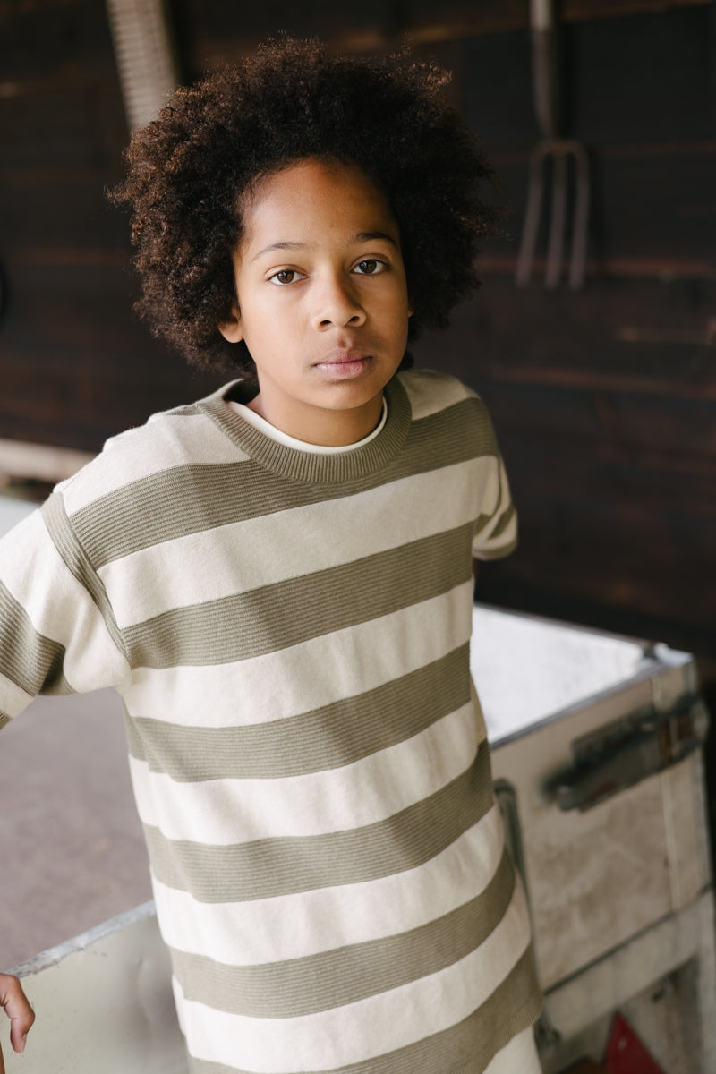 Shirt Groen | AOP Green Stripe
