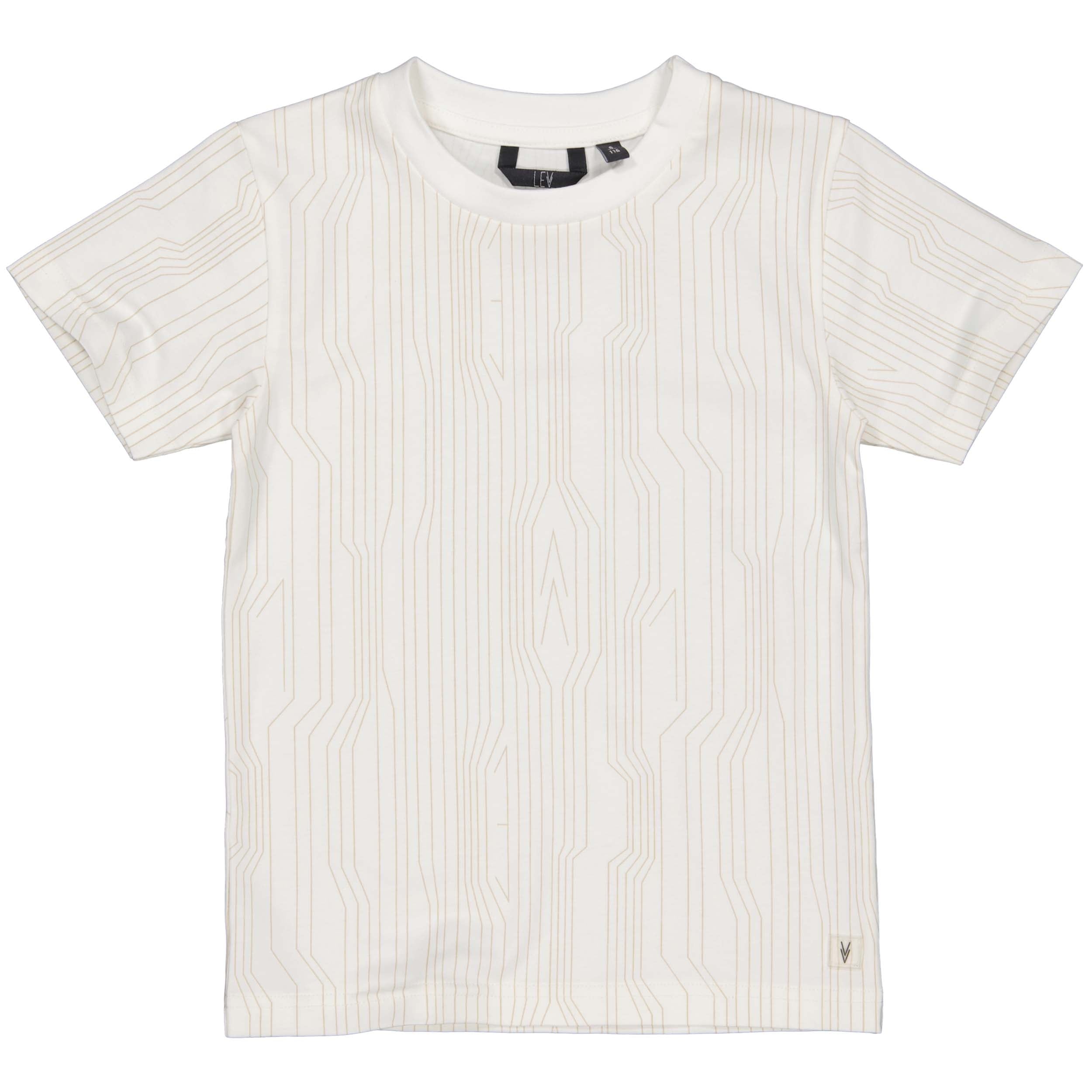 Shirt Beige | AOP Taupe Lines