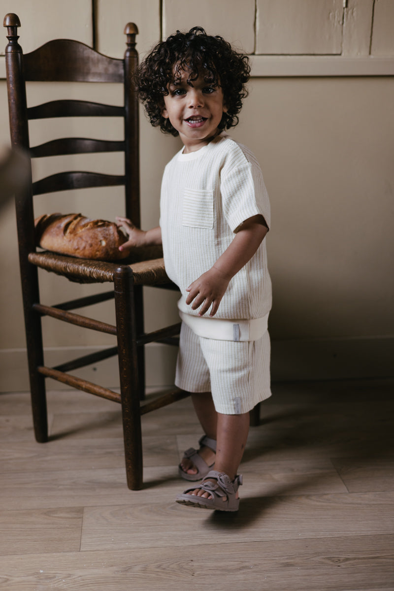 Short gestreept | AOP Off White Stripe