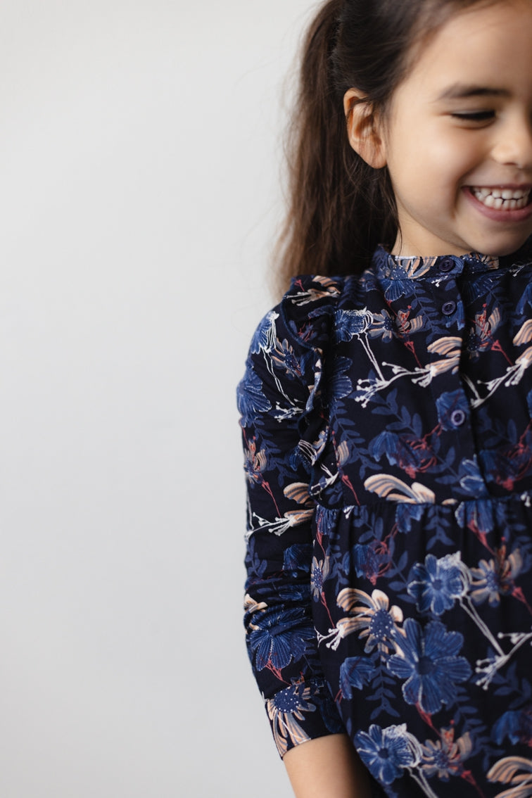 BLOUSE | AOP Blue Flower