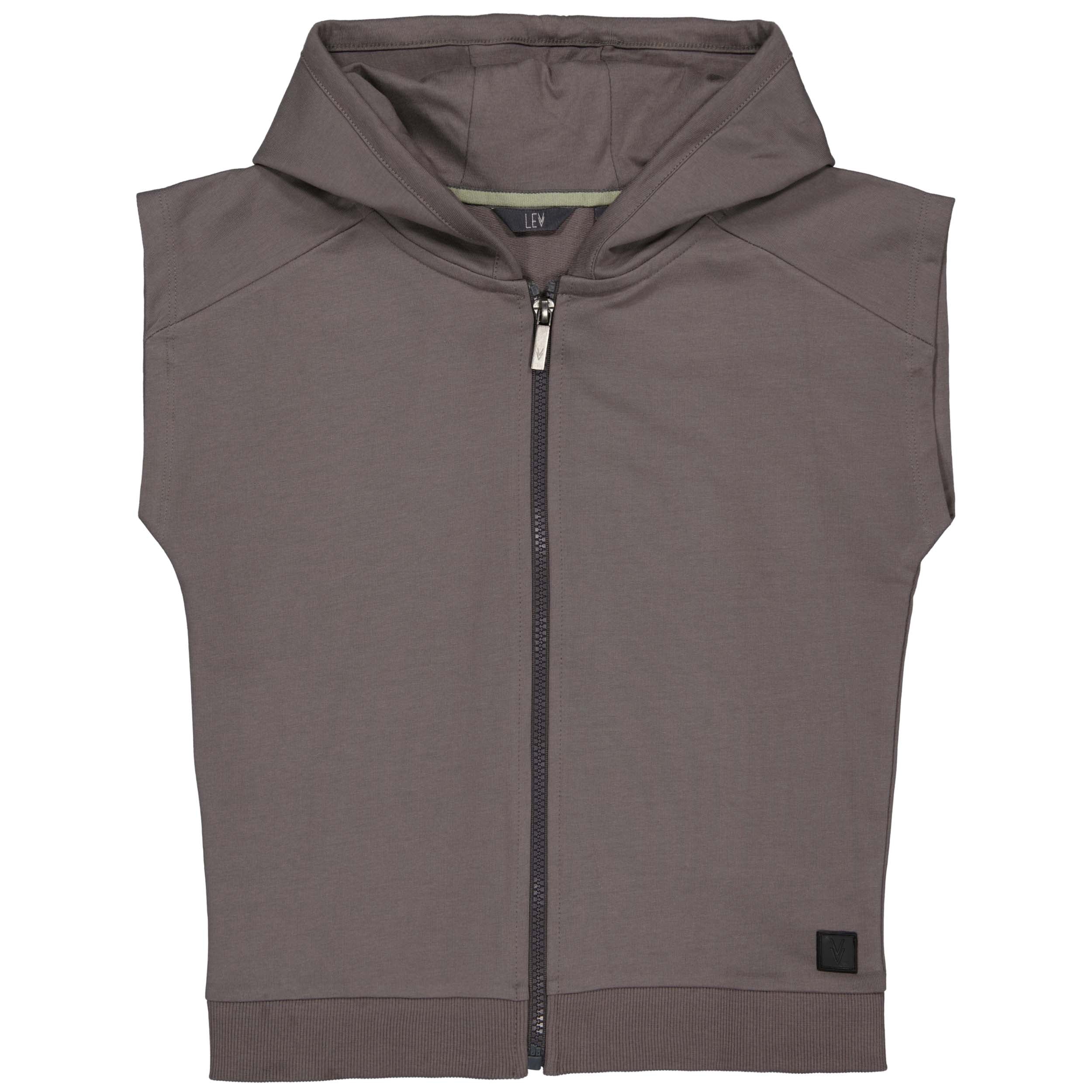 Sleeveless Cardigan | Grey Charcoal