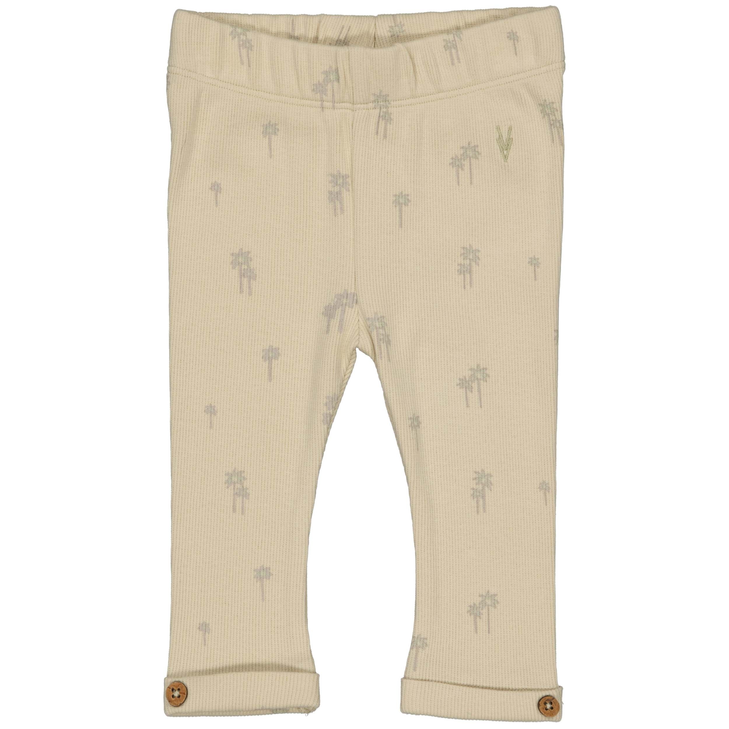 Pants Beige with green | AOP Green Sketch