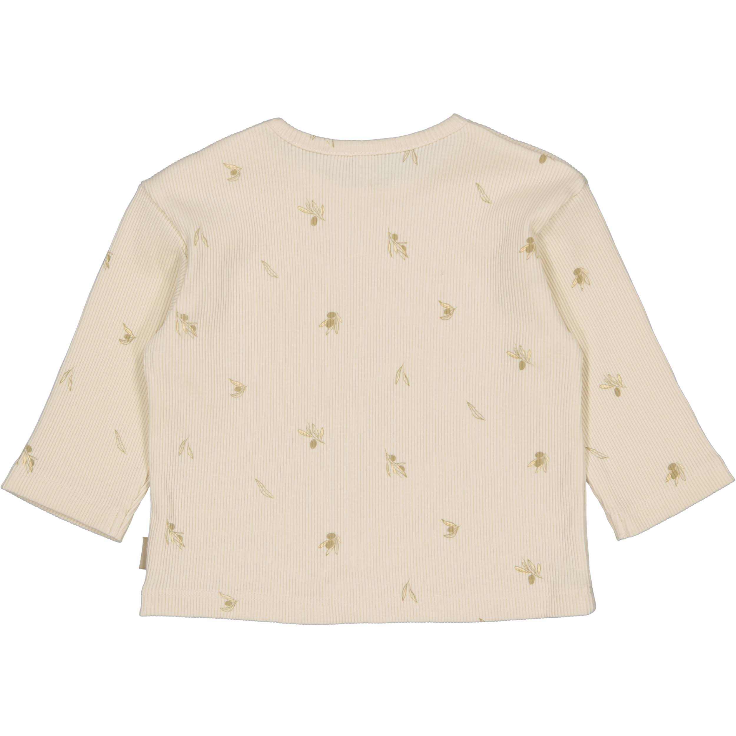 Shirt crème  met print | AOP Green Sketch