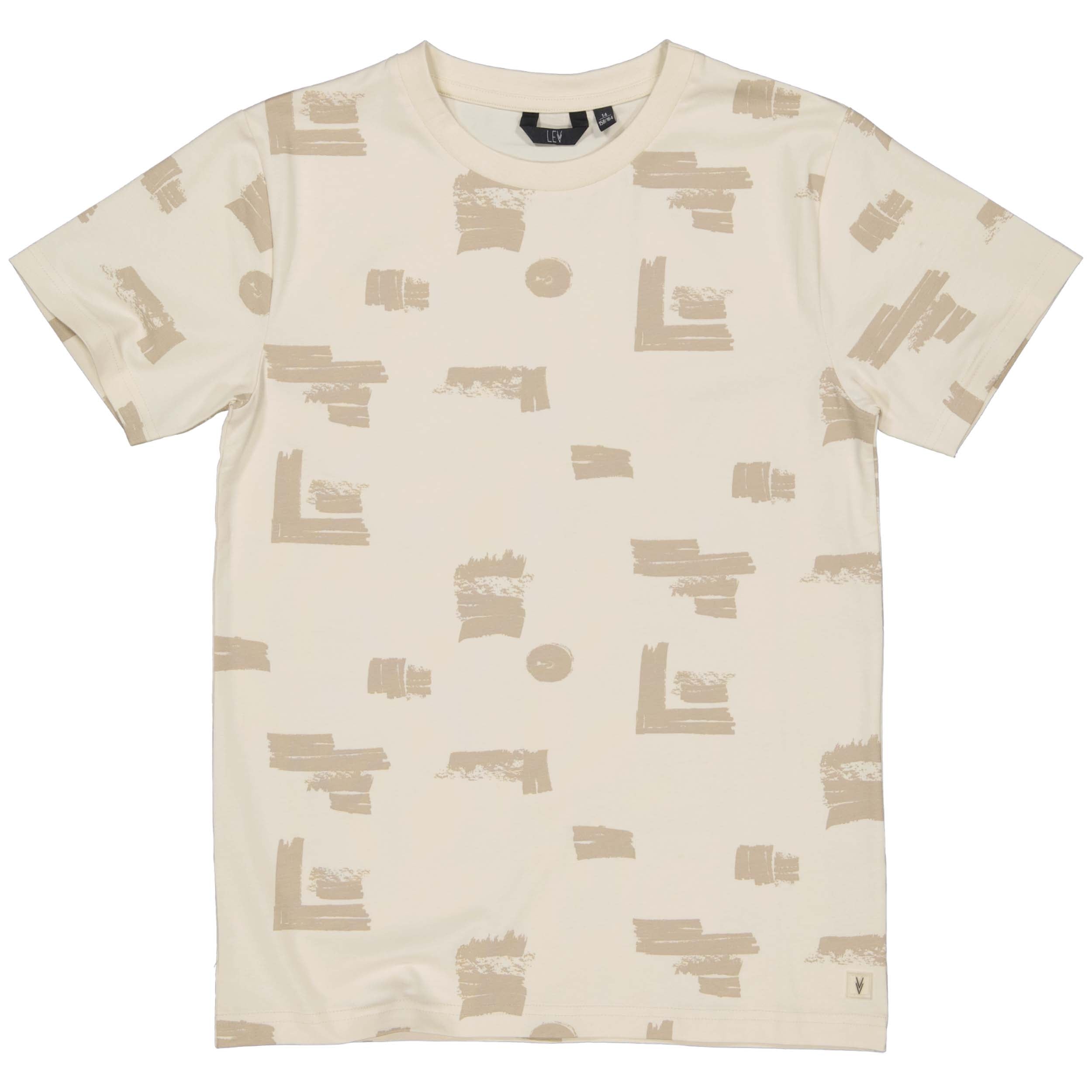 Shirt Brown | AOP Taupe Sketch