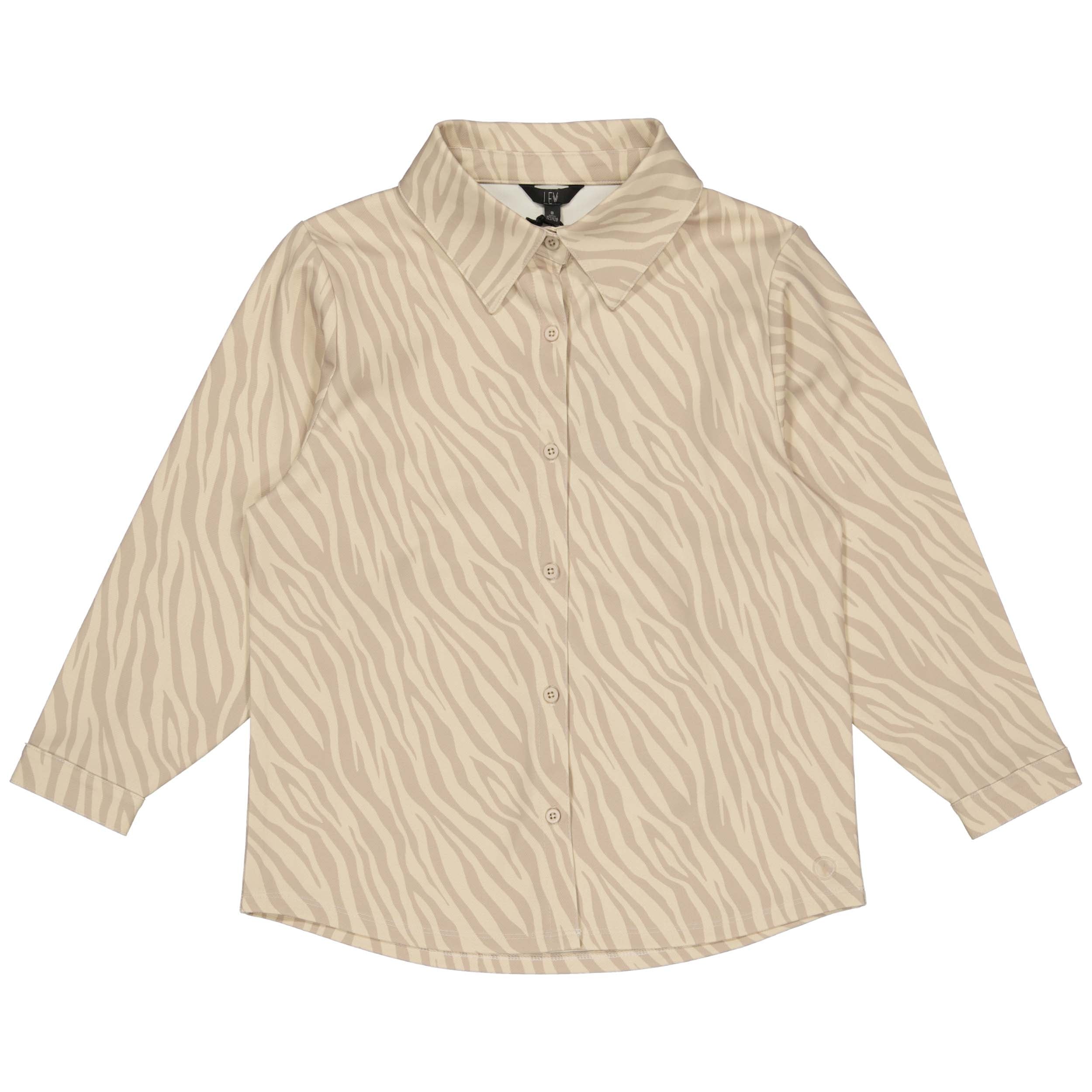 Shirt Cream Zebra Print | AOP Sand Animal