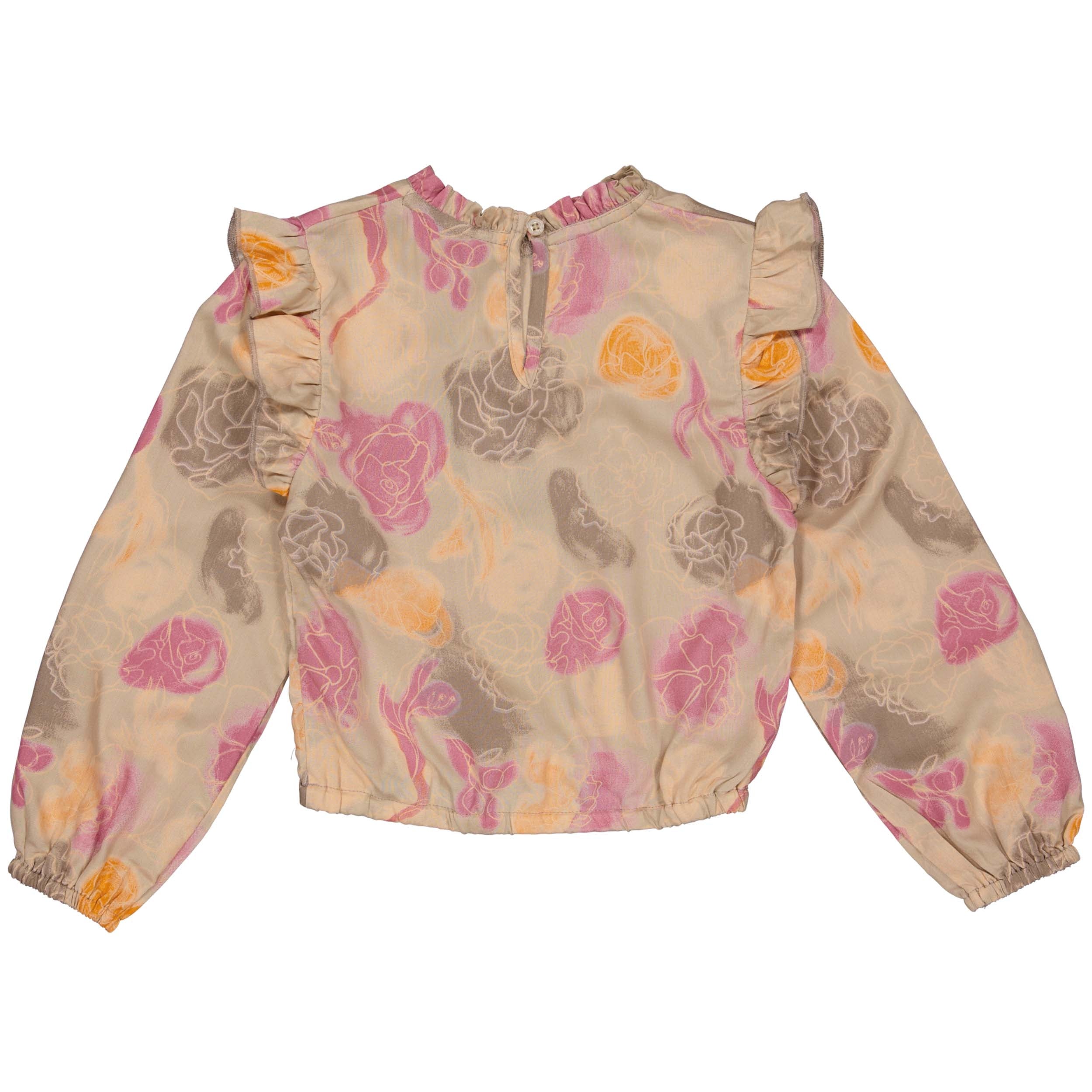 Shirt Beige with flowers | AOP Sand Flower