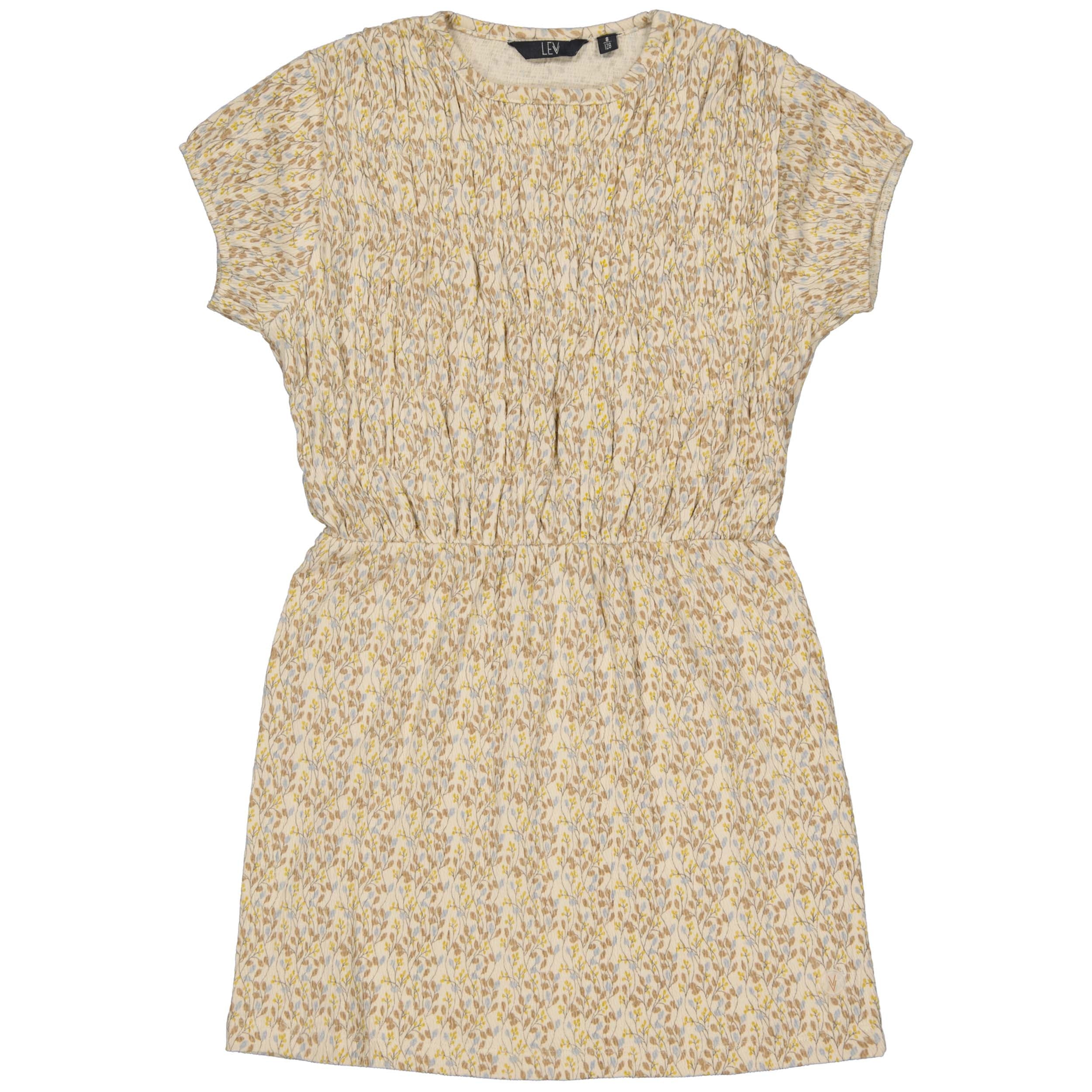 Dress Beige | AOP Sand Leaves