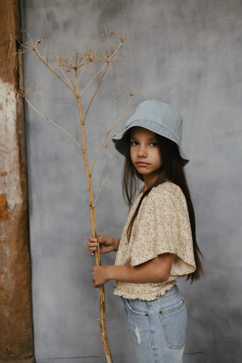 Shirt Beige | AOP Sand Leaves