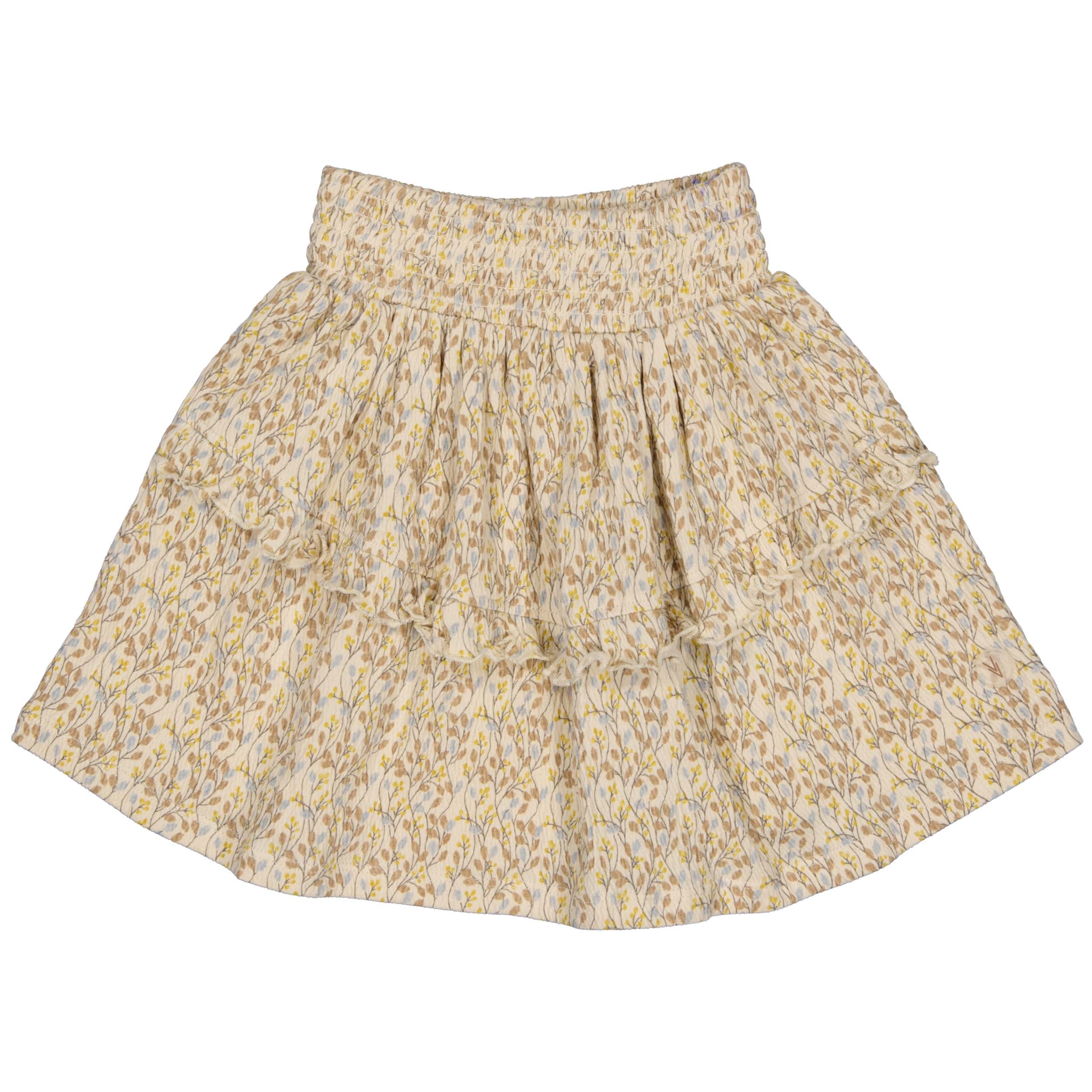 Skirt Beige | AOP Sand Leaves