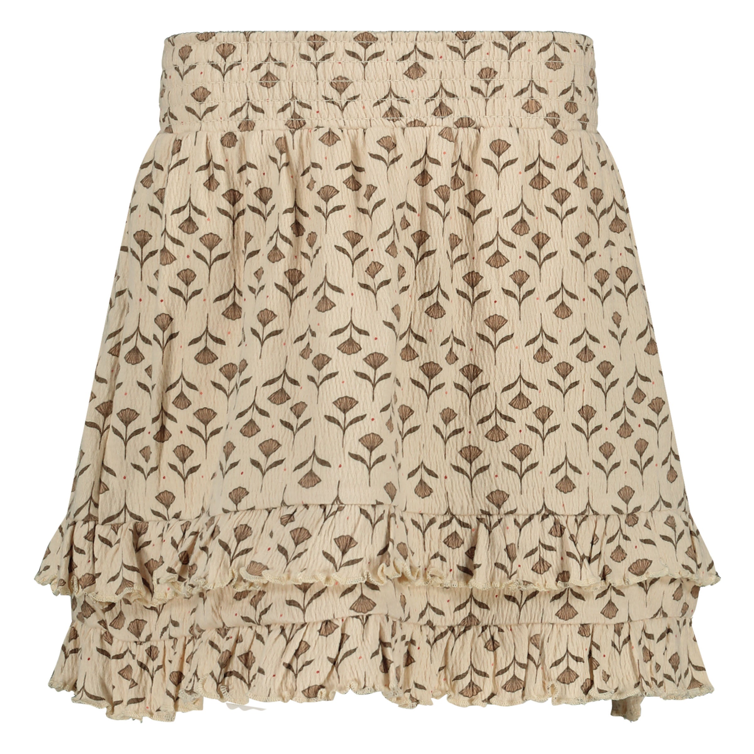 Rok all over print bloemen | AOP White Flower