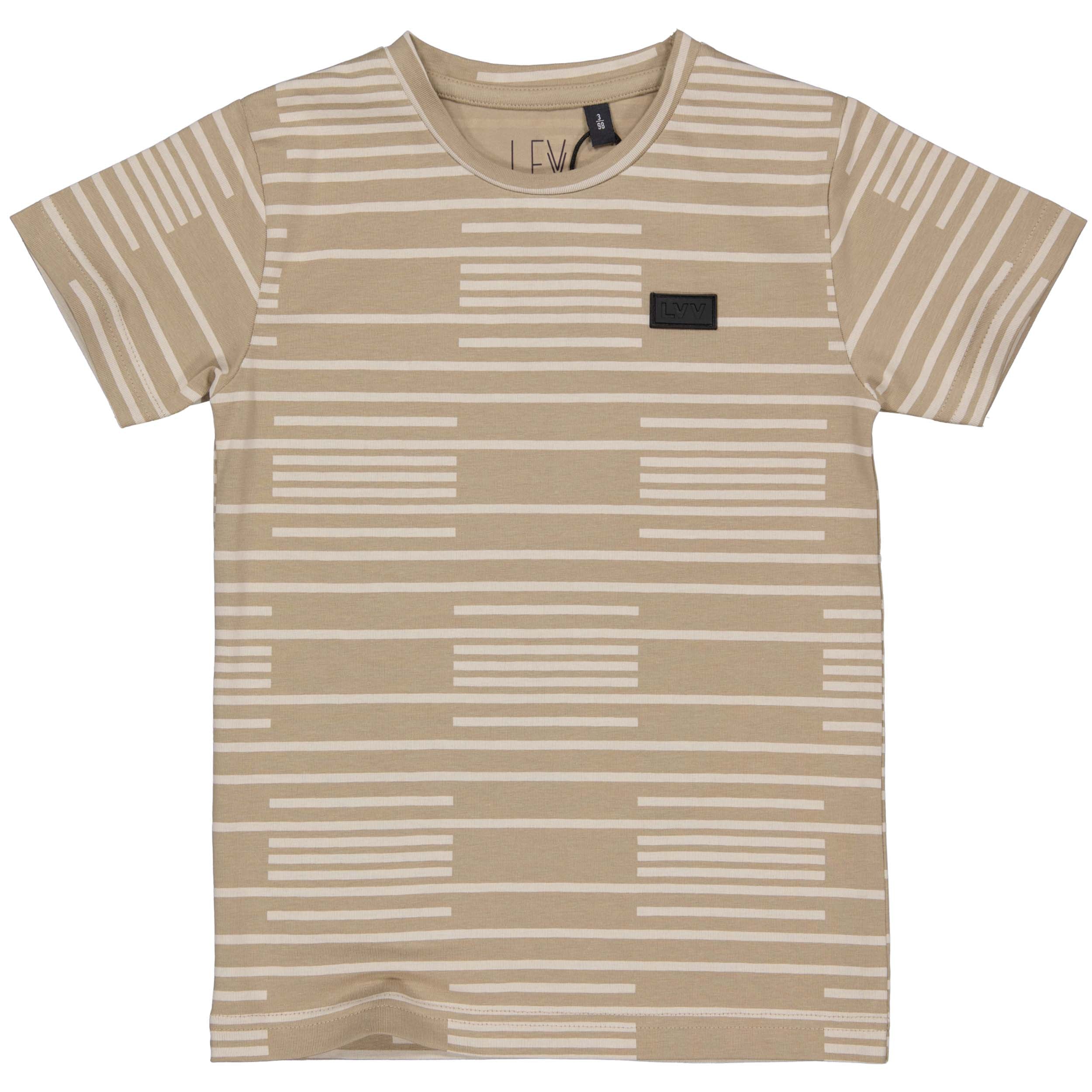 Shortsleeve | AOP Taupe Stripe