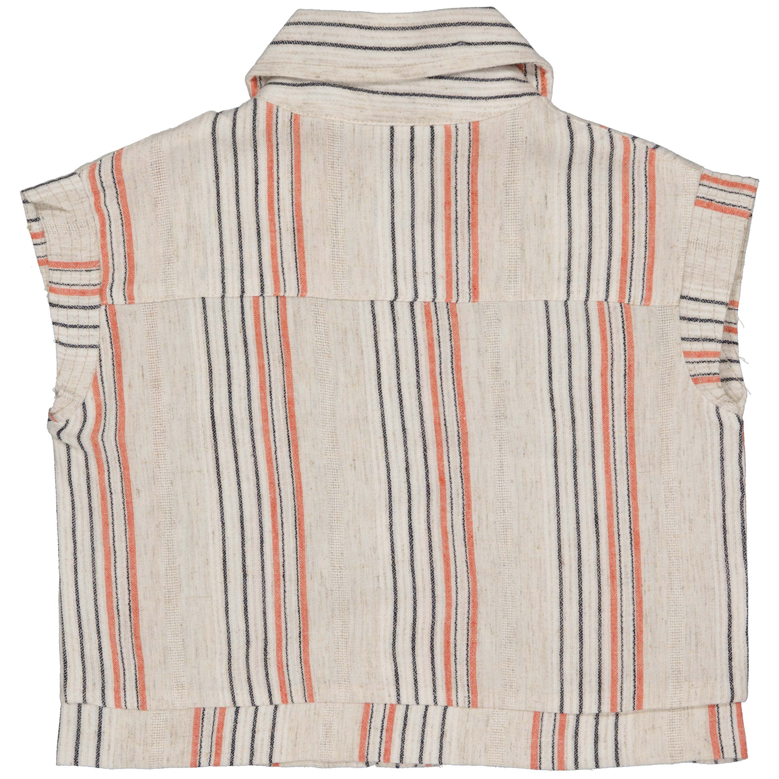 Blouse | AOP Taupe Stripe