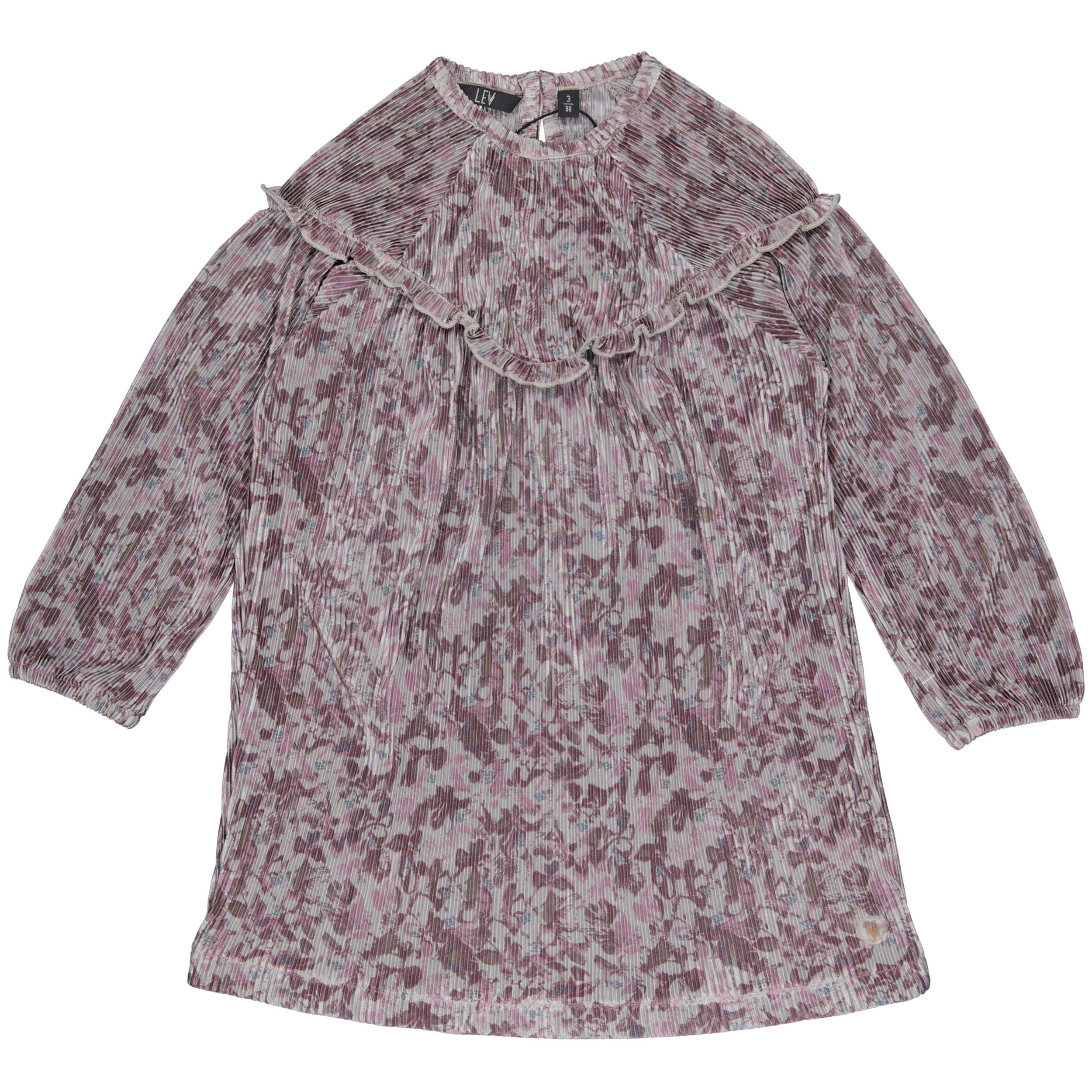 DRESS | AOP Soft grey flower