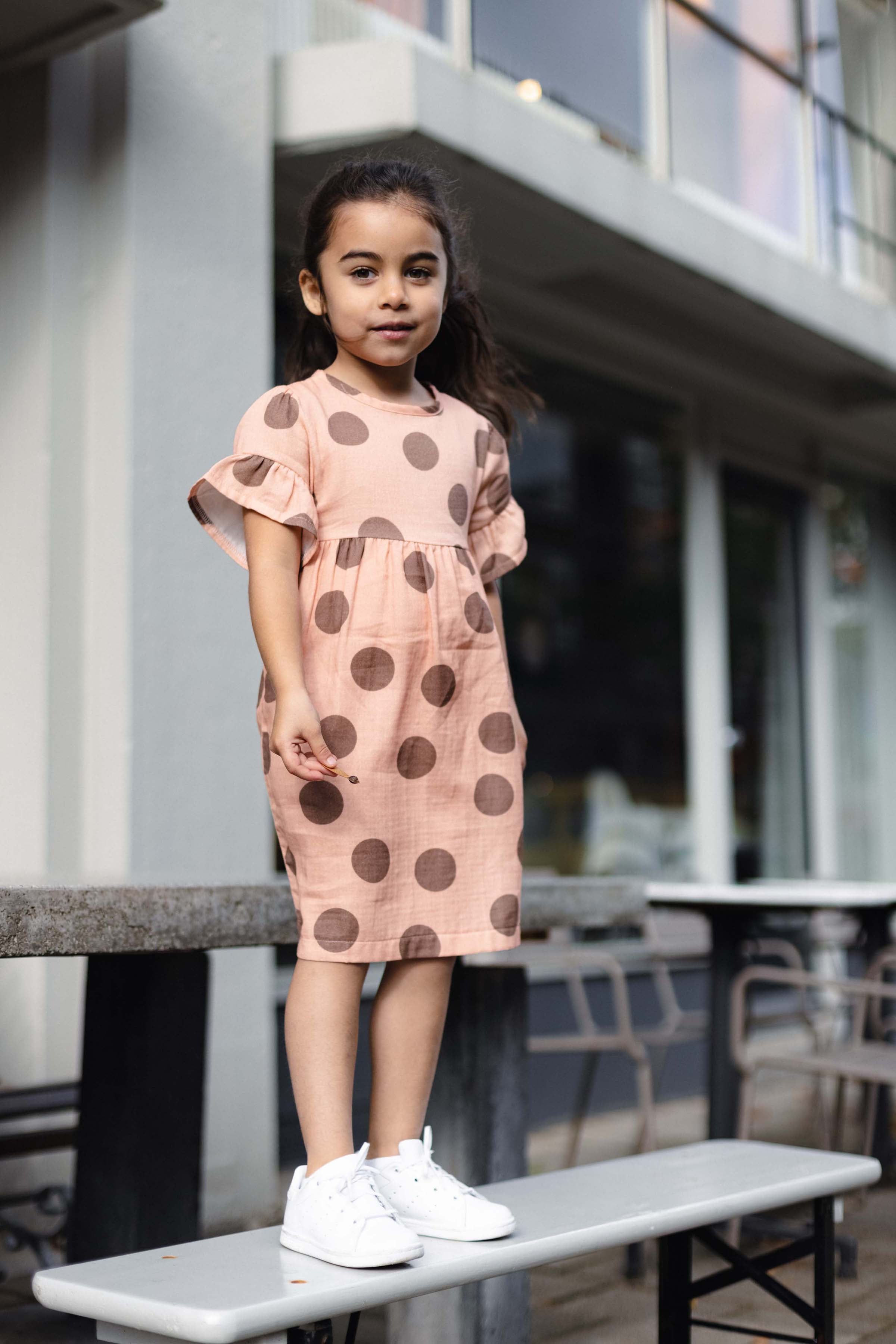 DRESS | AOP Peach Dot