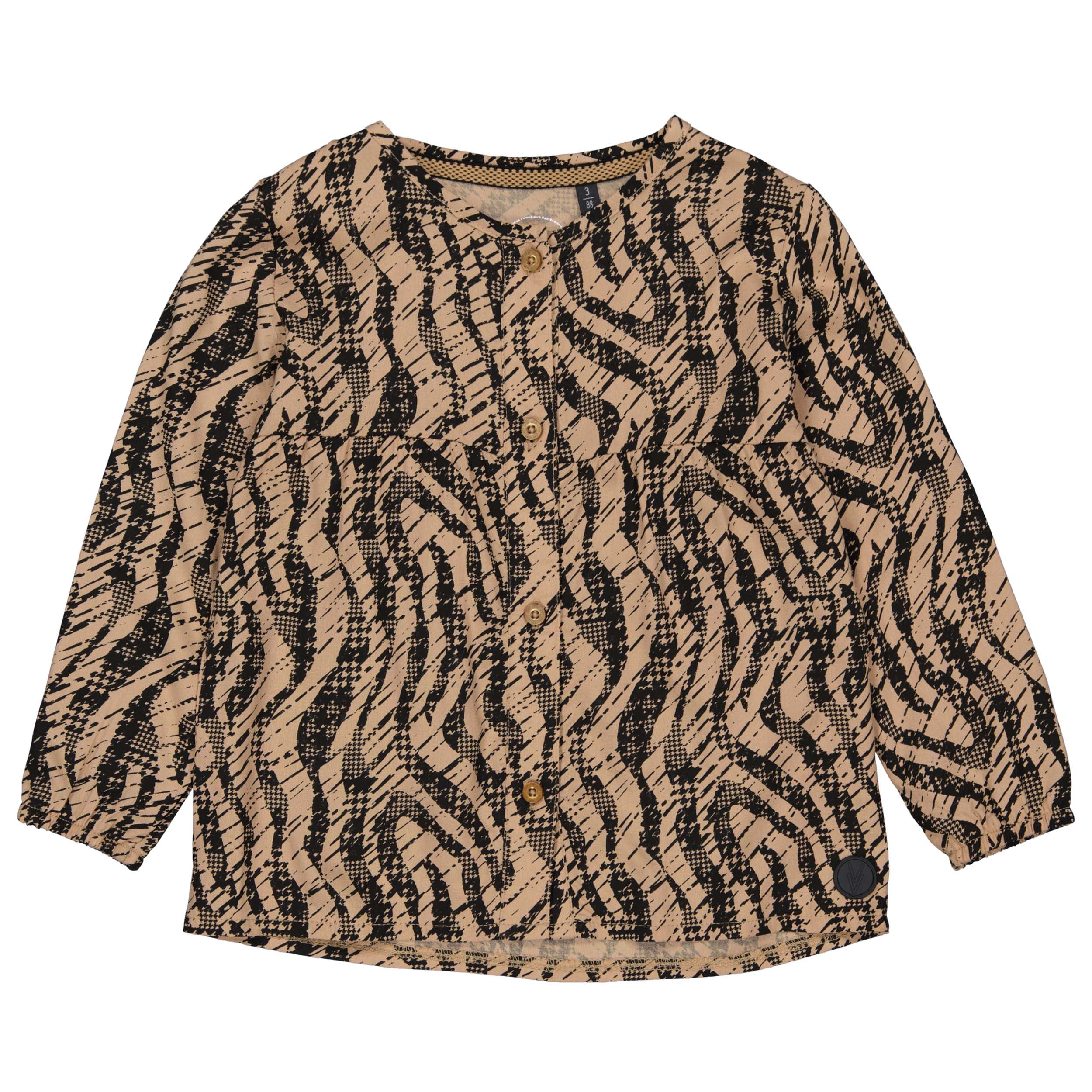 BLOUSE | AOP Brown Animal